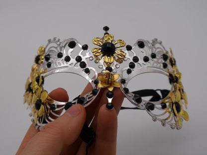 Handmade Victorian Mask – Filigree Metal Masquerade Mask (Bridgerton-Inspired) Gothic Filigree Masquerade