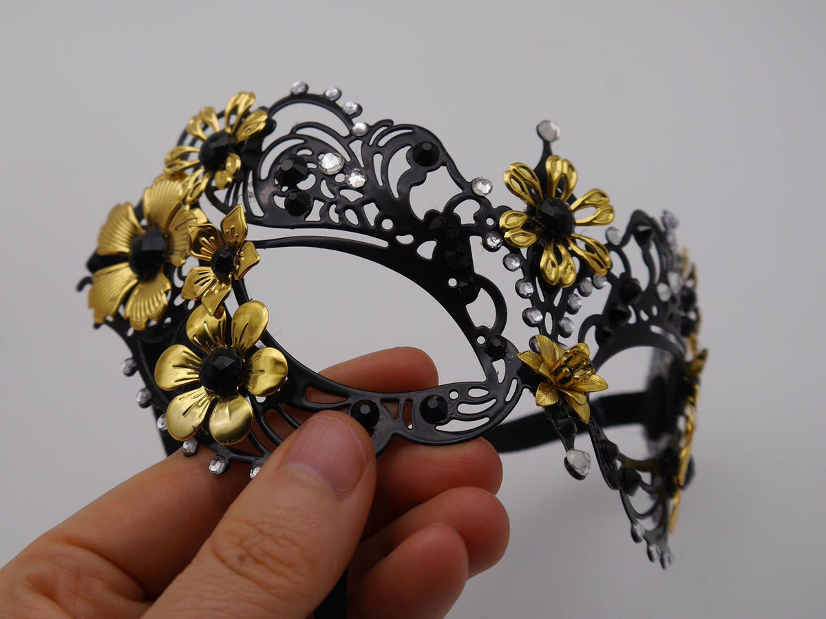 Handmade Victorian Mask – Filigree Metal Masquerade Mask (Bridgerton-Inspired) Gothic Filigree Masquerade