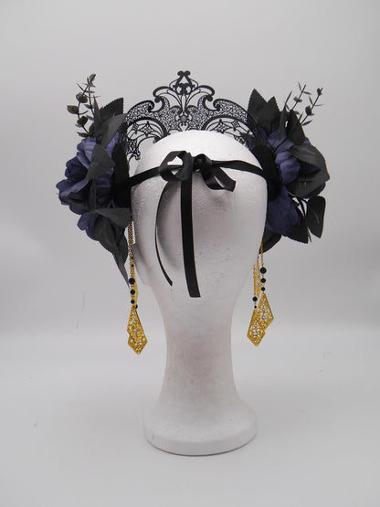 Dark romantic gothic headpiece - vampire diadem - mystic fairy Crown