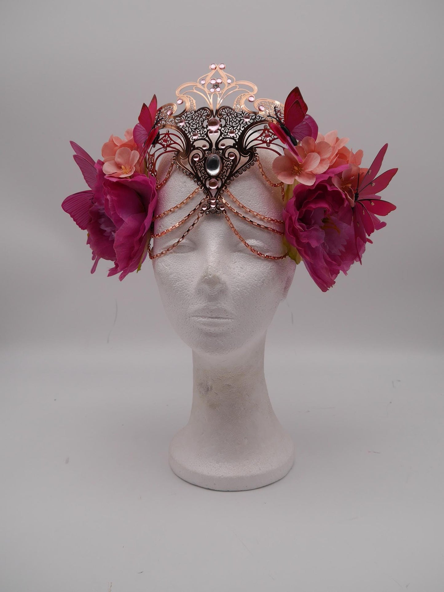 Romantic fairy butterfly headpiece - elv diadem - mystic Crown ~ Flower Diadem
