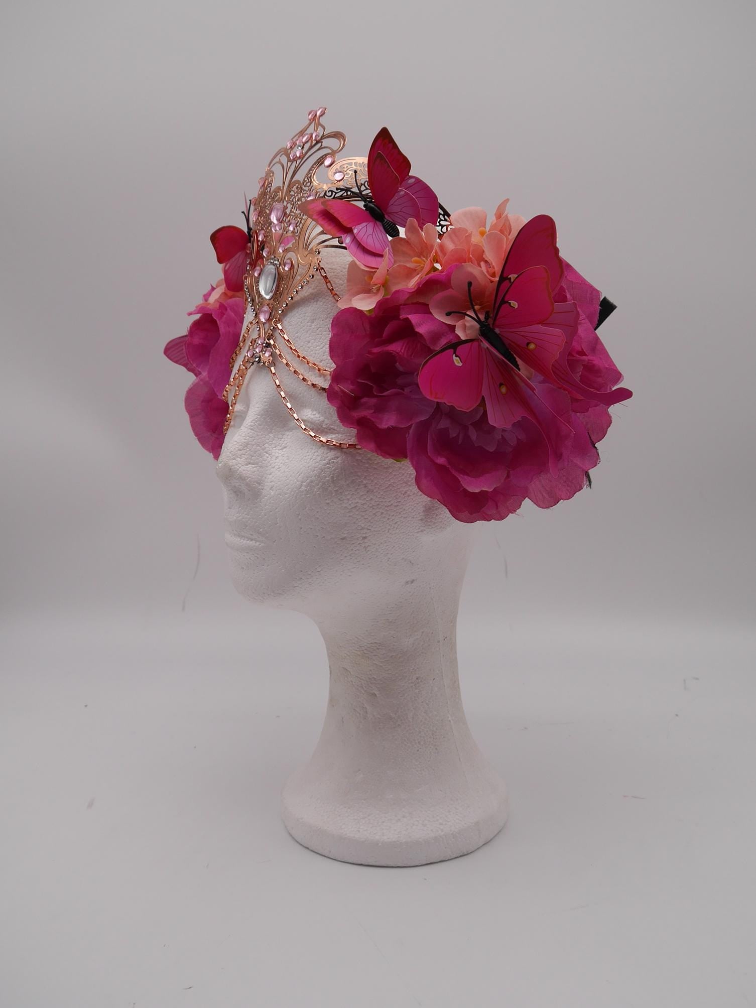 Romantic fairy butterfly headpiece - elv diadem - mystic Crown ~ Flower Diadem