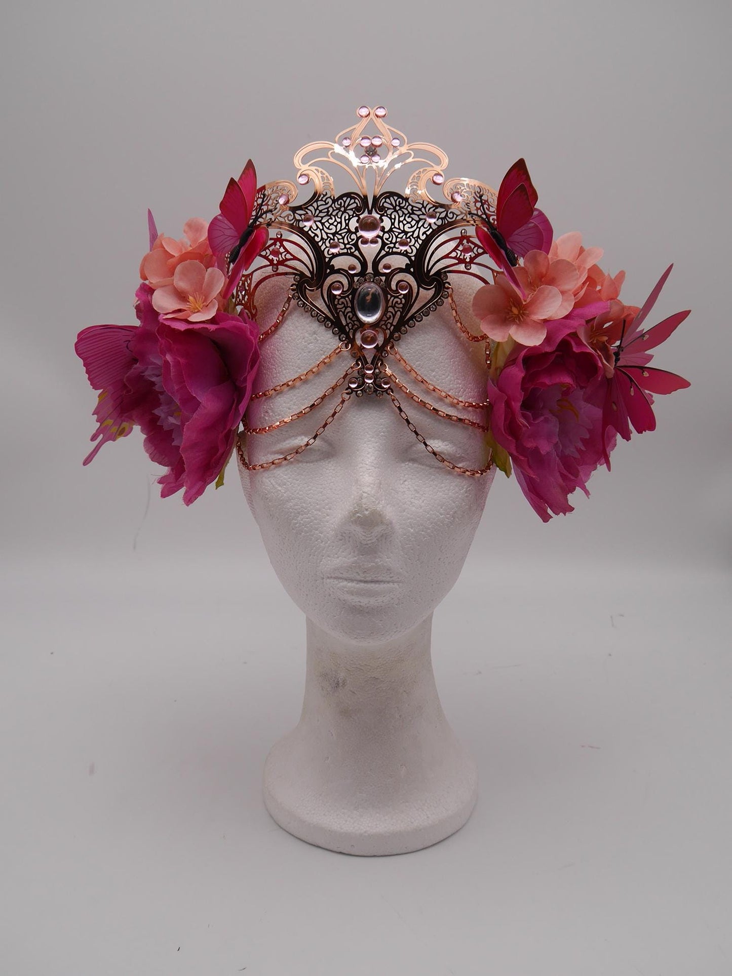 Romantic fairy butterfly headpiece - elv diadem - mystic Crown ~ Flower Diadem