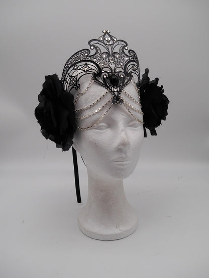 Dark romantic gothic headpiece - vampire diadem - mystic fairy Crown