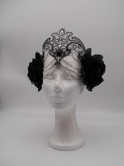 Dark romantic gothic headpiece - vampire diadem - mystic fairy Crown