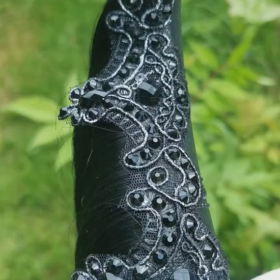 black maleficent Headdress ~ Gothic headpiece ~ Kopfschmuck