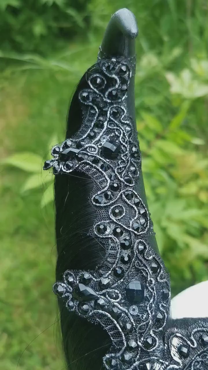 black maleficent Headdress ~ Gothic headpiece ~ Kopfschmuck