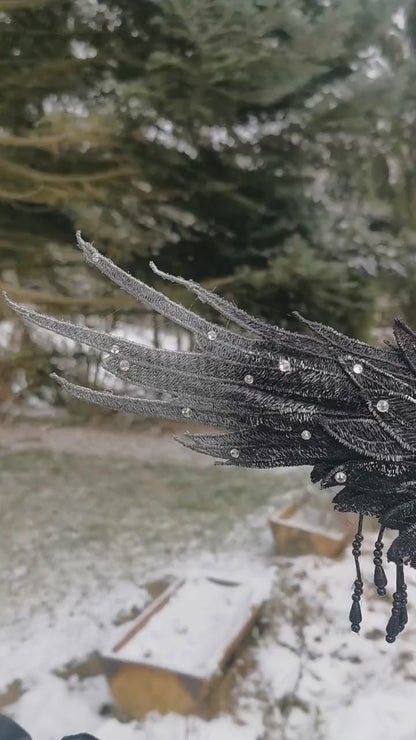 gothic Wing Headdress ~ Wing ~ Fantasy ~ Headpiece