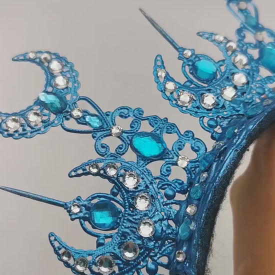 Luna Halo ~ Moon Child Headdress ~ Mond Kopfschmuck ~ fantasy ~ costume ~ Elv ~ Elfe ~ Royal ~ Kristall ~ Krone ~ Crown