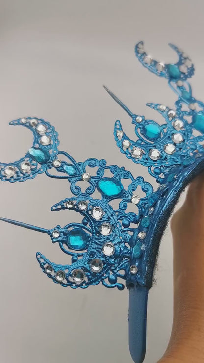 Luna Halo ~ Moon Child Headdress ~ Mond Kopfschmuck ~ fantasy ~ costume ~ Elv ~ Elfe ~ Royal ~ Kristall ~ Krone ~ Crown