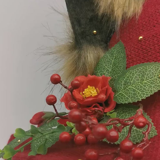 red witch Hat with Ears and Decorative Details ~ Magical Fantasy Design