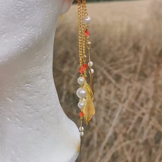 red Romantic fairy headpiece - elv diadem - mystic Crown