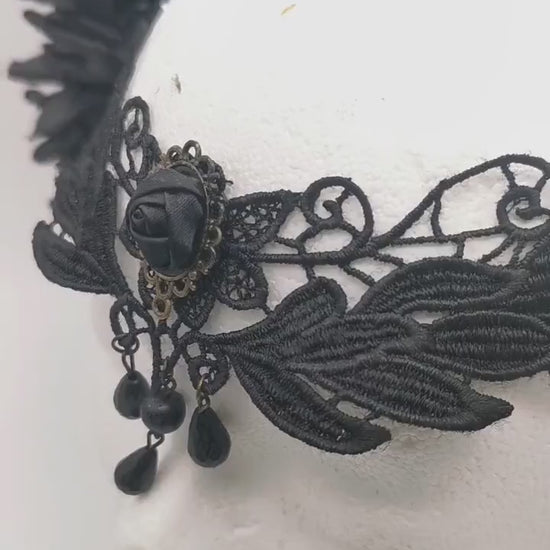 dark Faun Headdress ~ gothic Horns ~ Queen of Darkness ~ goth ~ occult Headpiece