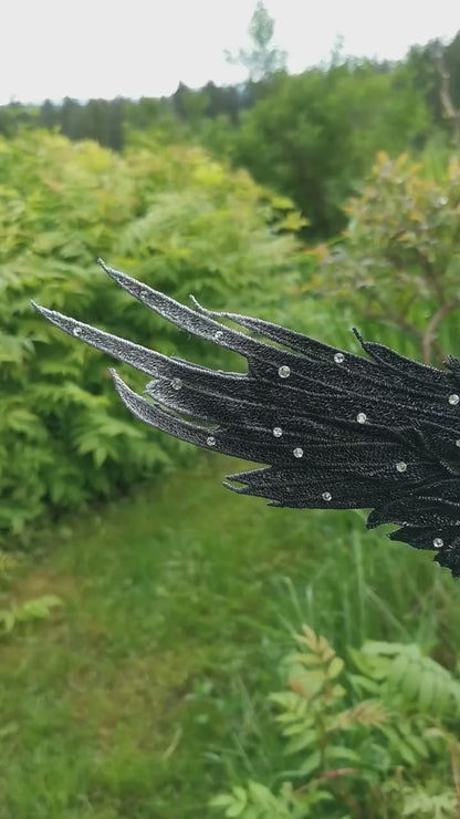 gothic Wing Headdress ~ Wing ~ Fantasy ~ Headpiece