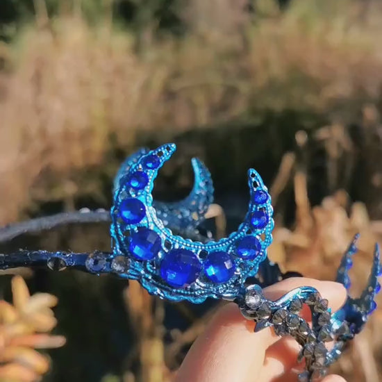 Nyx Tiara ~ Dark moon ~ Gothic Kopfschmuck ~ Goth ~ Mystischer Haarschmuck