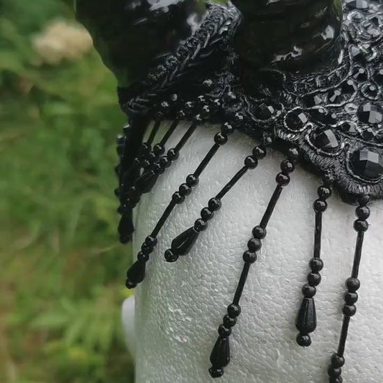 Hellborn Headdress ~ Gothic headpiece ~ Kopfschmuck
