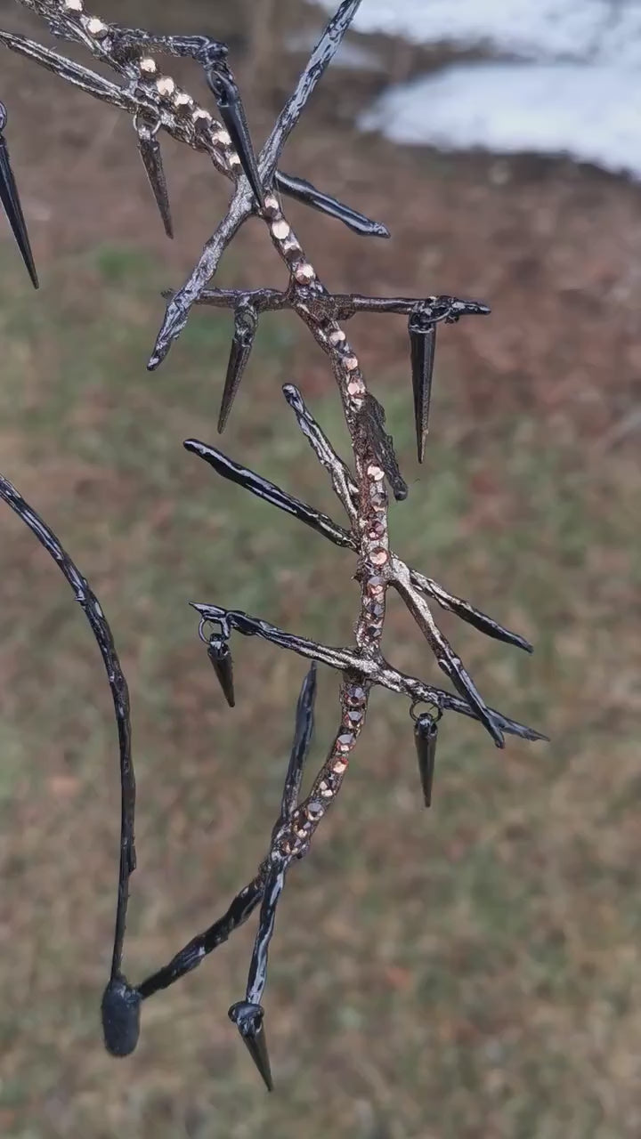 Thorn Double Halo - gothic headpiece - goth - witch - wicca - Royal gloriole - crown - Krone - Kranz -