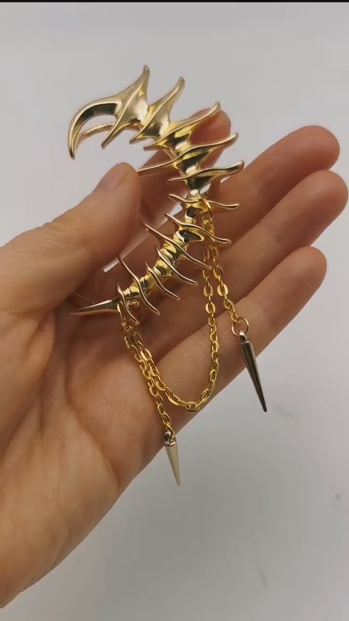 K-Pop Earcuff – Left Ear – Handmade - Ohrring - Fantasy - Gothic