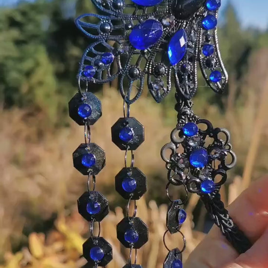 Nyx Moonshine Halo ~ Gothic Crown ~ black Royal Metal ~ vampir ~ Krone ~ Kranz ~ Kopfschmuck ~ Headdress ~ Fantasy~ goth