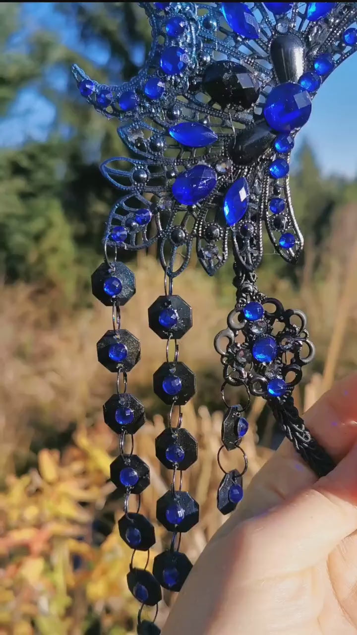 Nyx Moonshine Halo ~ Gothic Crown ~ black Royal Metal ~ vampir ~ Krone ~ Kranz ~ Kopfschmuck ~ Headdress ~ Fantasy~ goth