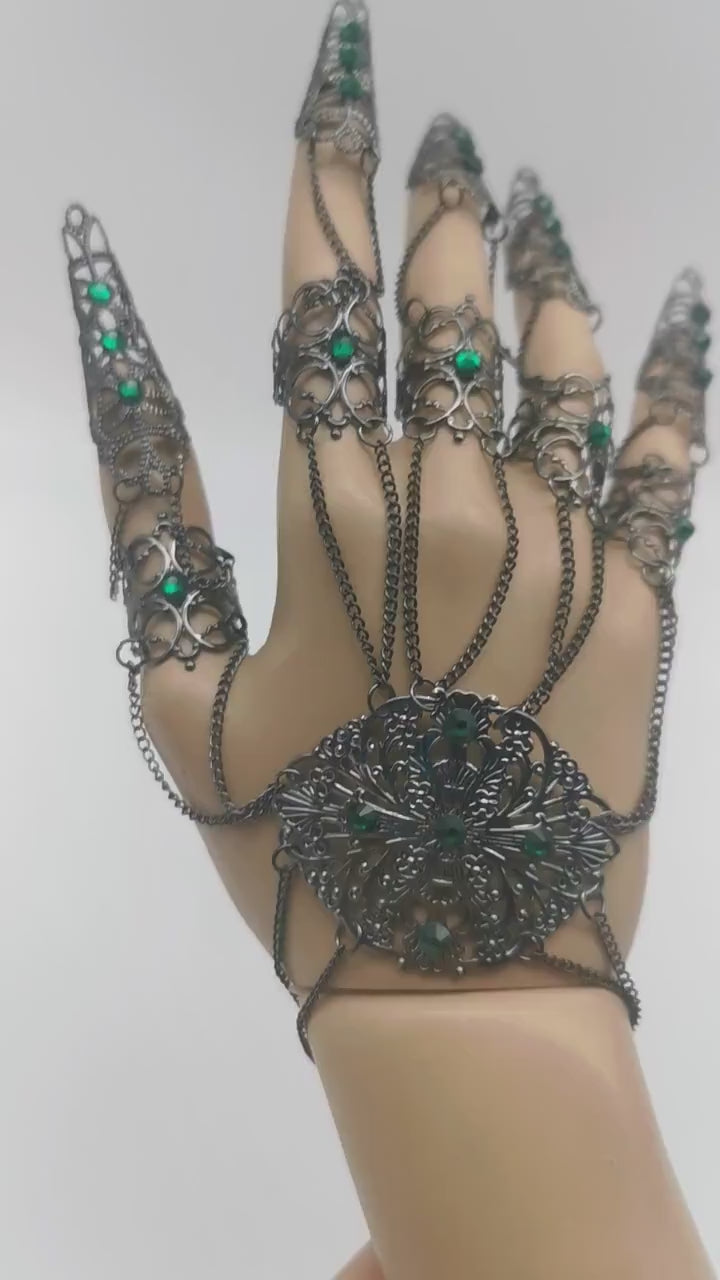 dark gothic Nails  (1pc = 1 Full Hand Piece) ~ Filigree Claws ~ Nails ~ Nagel ~ Krallen ~ Ringe ~ Goth ~ Nägel ~ Tips