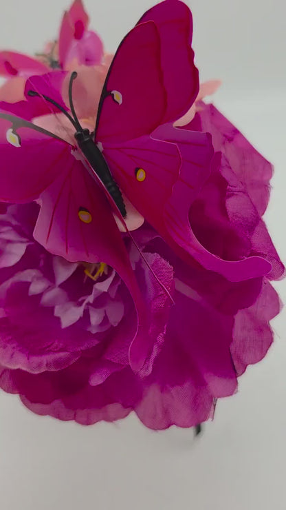 Romantic fairy butterfly headpiece - elv diadem - mystic Crown ~ Flower Diadem