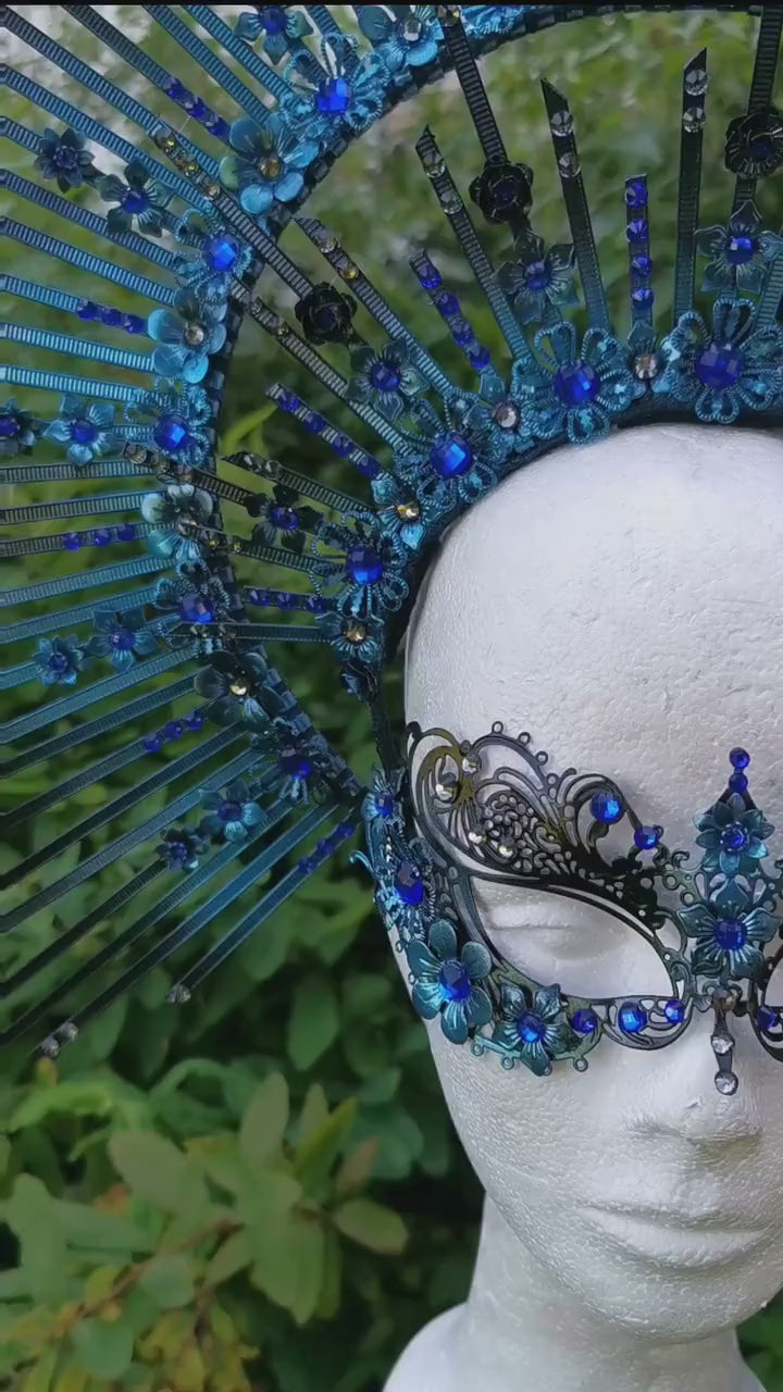 Dark Bloom Gothic Set ~ Nyx Collection ~ Maske ~ Headdress ~ Headpiece ~ Skull - Bones ~ goth ~ Kopfschmuck  - festival ~ Devil