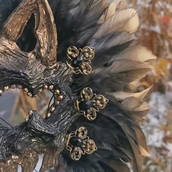 golden boho Cat Mask