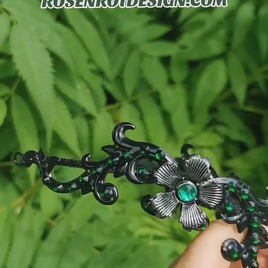 dark merald Tiara ~ Gothic Kopfschmuck ~ Goth ~ Mystischer Haarschmuck