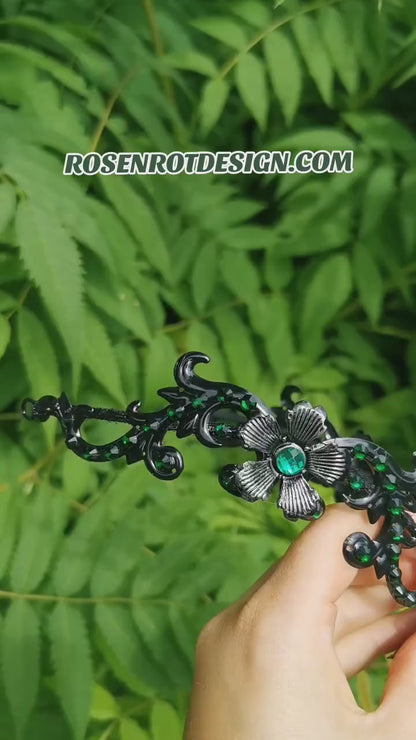dark merald Tiara ~ Gothic Kopfschmuck ~ Goth ~ Mystischer Haarschmuck