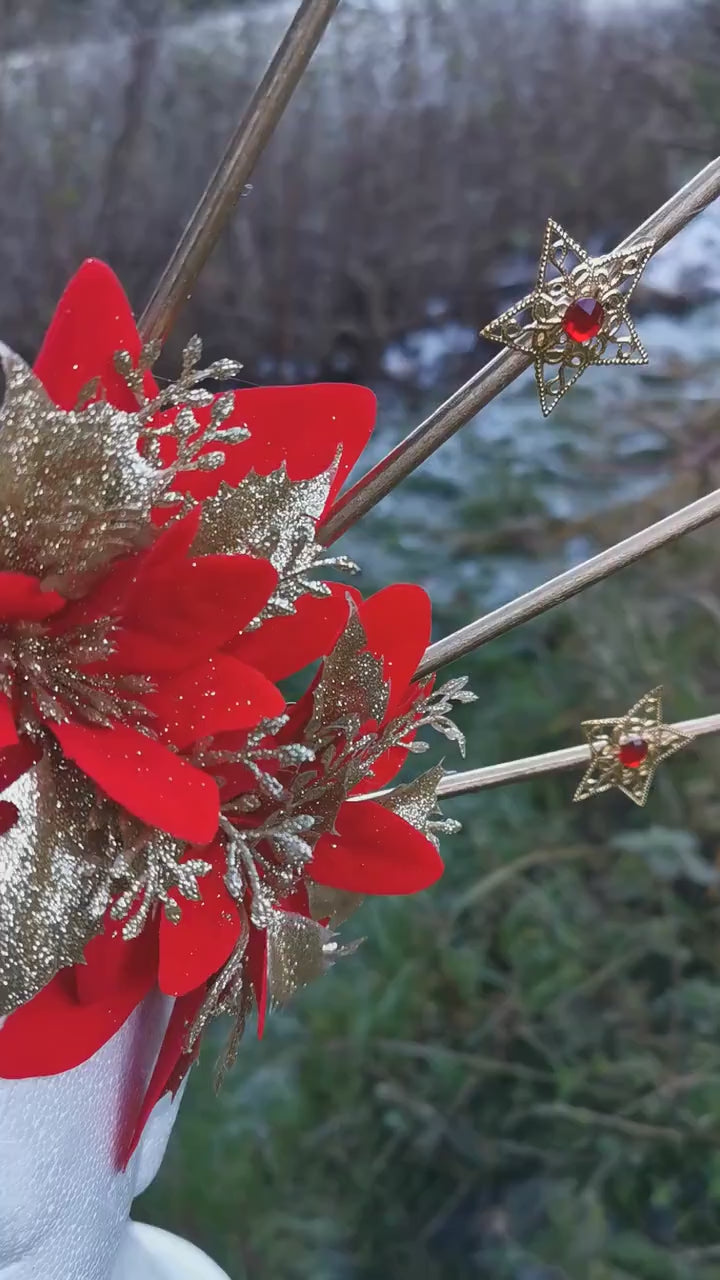 Chrismas dream Headdress ~ Headpiece ~ winterwonderland ~ snow ~ ice Queen ~ Headdress