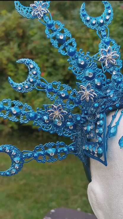 Celestial Moon Crown ~ Nyx Collection ~ Halo - Moonshine headpiece - Royal gloriole -