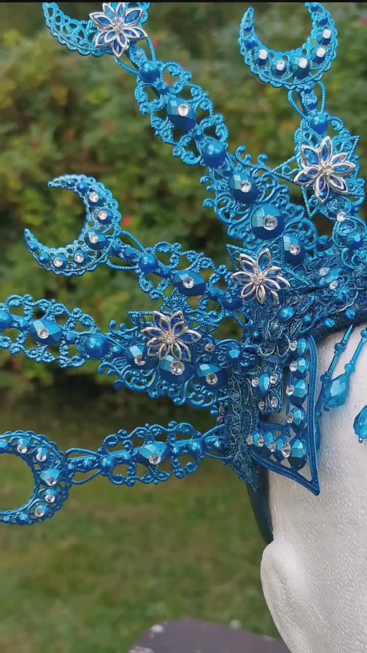 Celestial Moon Crown ~ Nyx Collection ~ Halo - Moonshine headpiece - Royal gloriole -